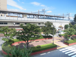 アンタレスビル・2Fから見た足利市駅