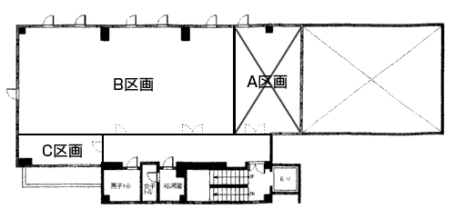 アンタレスビル・2F貸事務所平面図